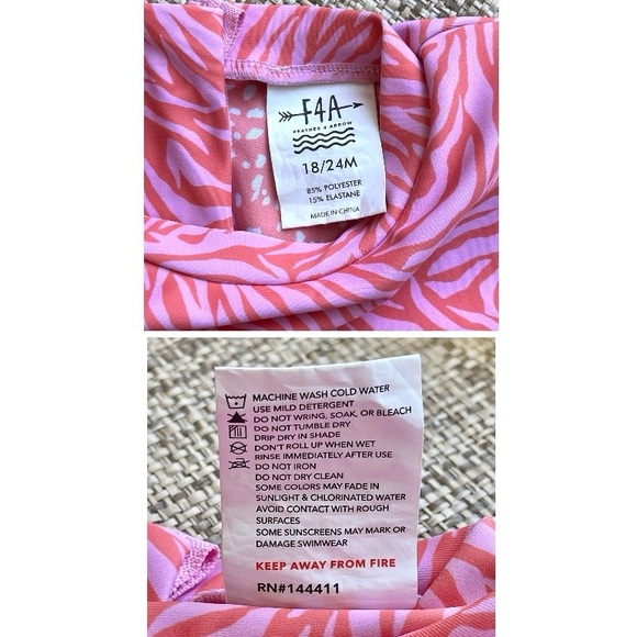 FEATHER 4 ARROW 🏄‍♀️Baby Wave Chaser One-Piece Rashguard Swimsuit | 18-24M - Picture 14 of 14